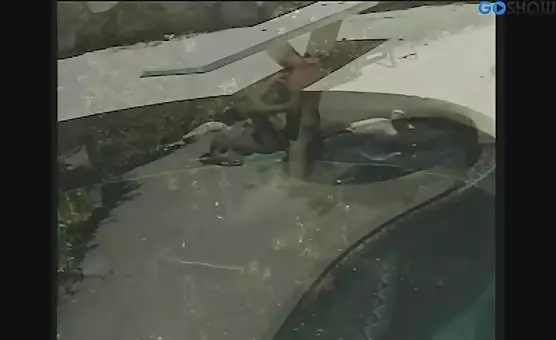Woman Fucks Man in Outdoor Pool